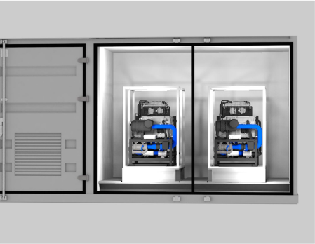 Générateur d'hydrogène en conteneur de 500 m3/h 1 MW Électrolizer à eau pour centrale électrique à pile à combustible